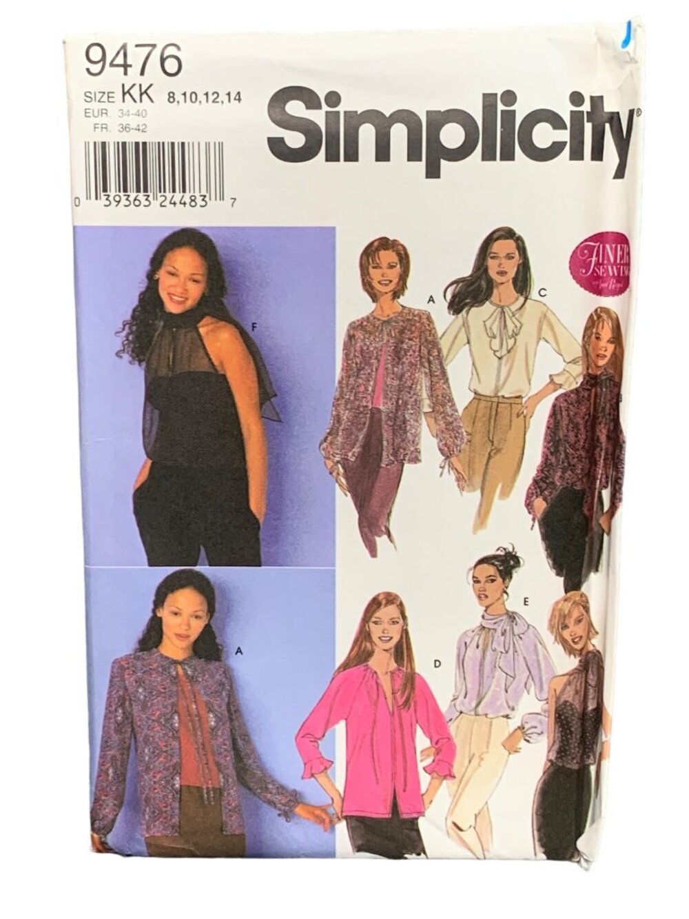 Simplicity Pattern 9476 Womens Shirt Size 8-10-12-14 Uncut